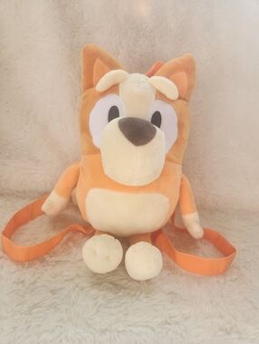 16" Bingo Plush Orange Backpack From Bluey Like New Condition